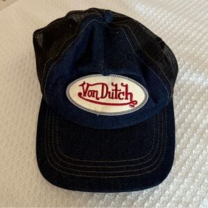 Von Dutch Navy and Black Mesh Hat